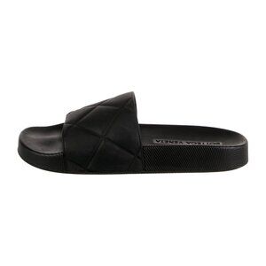 Bottega Veneta slippers in black rubber.